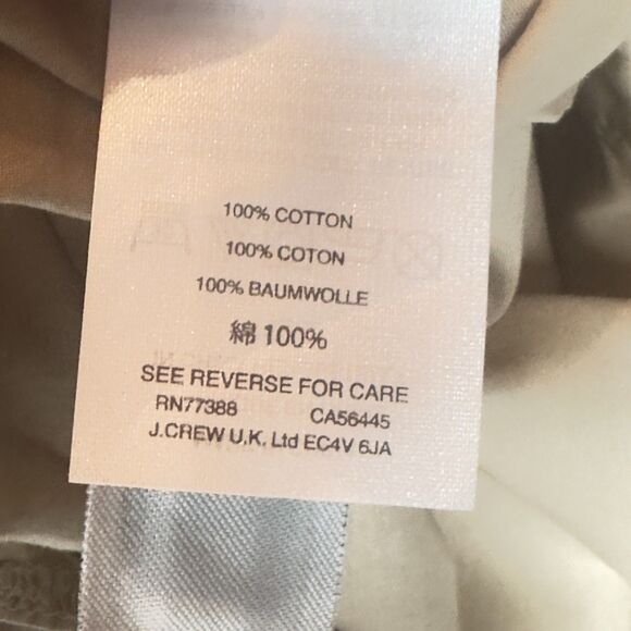 J. Crew Women's Khaki 100% Cotton Safari Classic Core Timeless Shirt Size 14 NWT - Picture 10 of 10